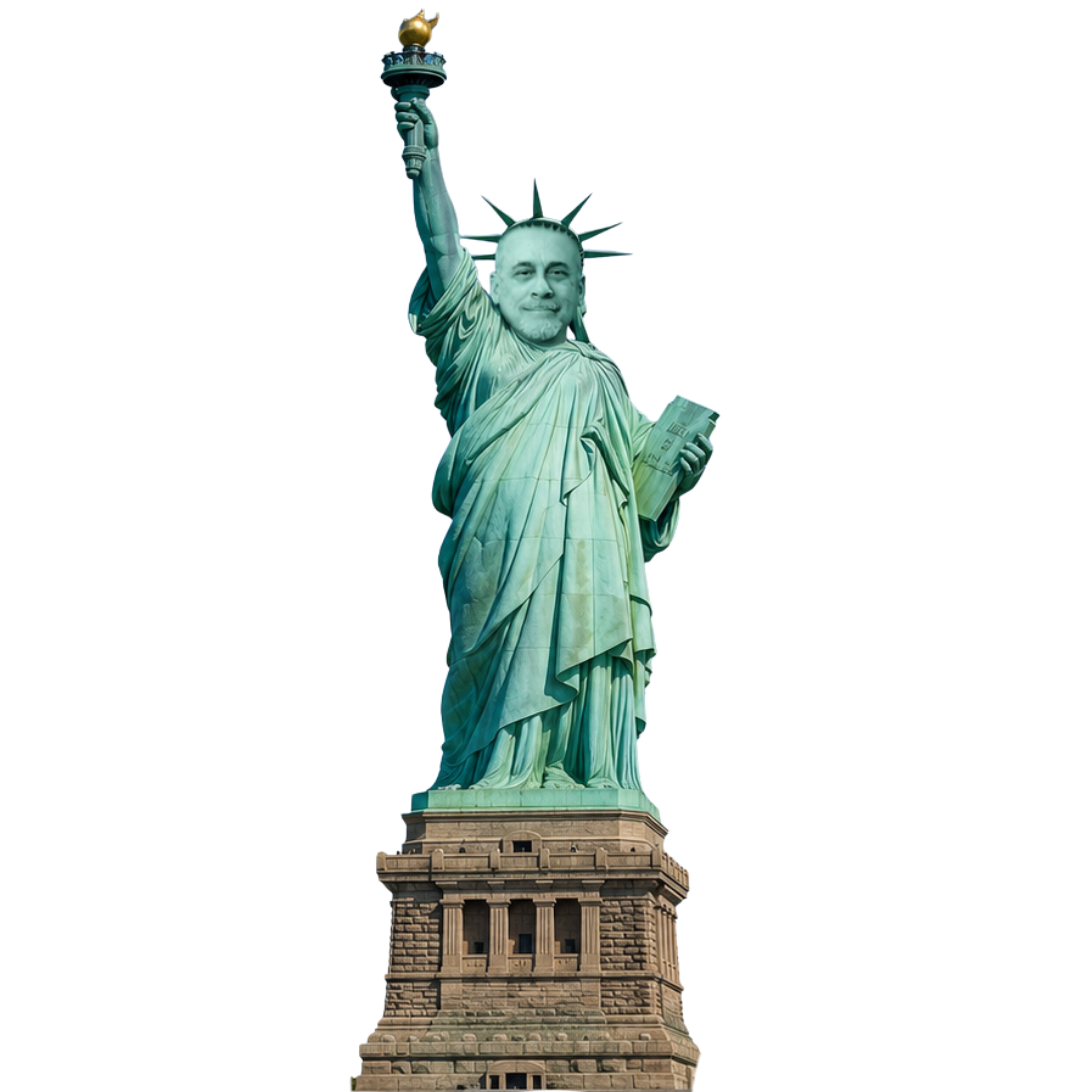 Henry as the Statue of Liberty